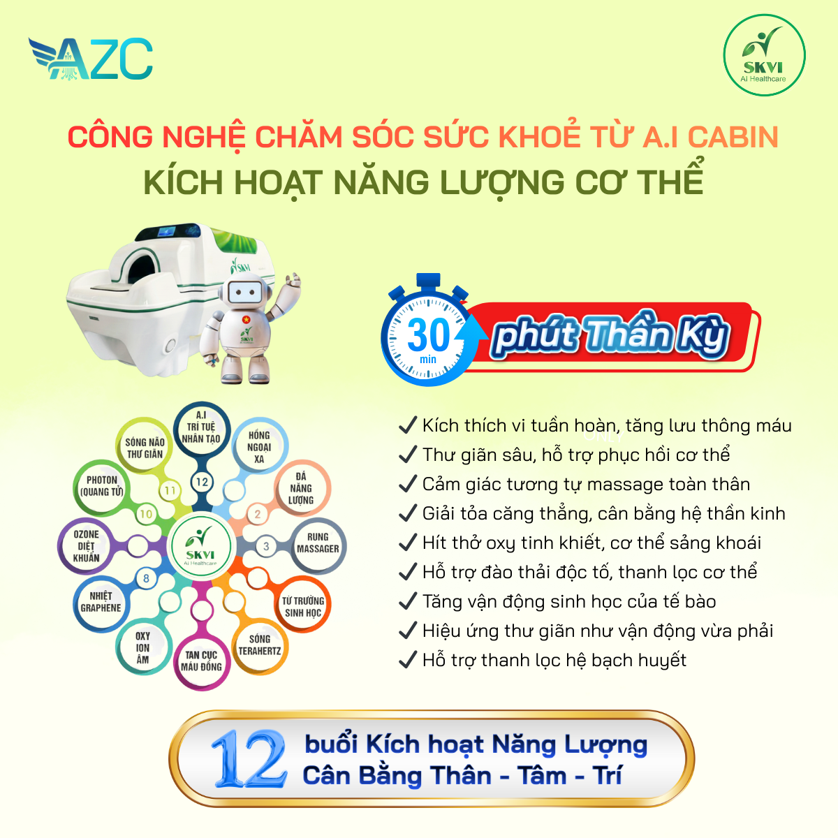 12 BUỔI A.I CABIN - KÍCH HOẠT NĂNG LƯỢNG CƠ THỂ